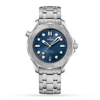 Omega Seamaster Beijing 2022 Diver 300M Co-Axial Master Chronometer 42mm Mens Watch O5223042222003001